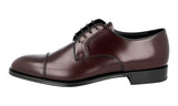 Prada Men's Brown welt-sewn Leather Derby Business Shoes 2EB184