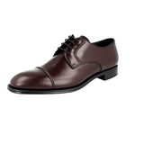 Prada Men's Brown welt-sewn Leather Derby Business Shoes 2EB184