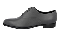 Prada Men's Grey High-Quality Saffiano Leather Derby Business Shoes 2EB188