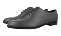 Prada Men's Grey High-Quality Saffiano Leather Derby Business Shoes 2EB188