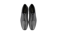 Prada Men's Grey High-Quality Saffiano Leather Derby Business Shoes 2EB188