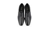 Prada Men's Black Saffiano Leather Derby Business Shoes 2EB192