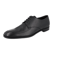 Prada Men's Black High-Quality Saffiano Leather Derby Lace-up Shoes 2EB192