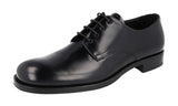Prada Men's 2EB193 P39 F0002 Brushed Spazzolato Leather Business Shoes