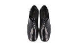 Prada Men's Black Brushed Spazzolato Leather Derby Business Shoes 2EB193
