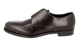 Prada Men's Brown Leather Derby Business Shoes 2EC049