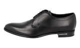 Prada Men's Black Leather Derby Business Shoes 2EC060