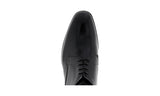 Prada Men's Black Brushed Spazzolato Leather Derby Business Shoes 2EC060