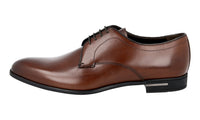 Prada Men's Brown Leather Derby Business Shoes 2EC060