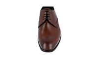 Prada Men's Brown Leather Derby Business Shoes 2EC060
