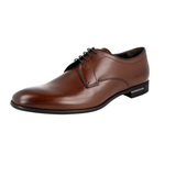Prada Men's Brown Leather Derby Business Shoes 2EC060