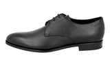 Prada Men's Black Saffiano Leather Derby Business Shoes 2EC068
