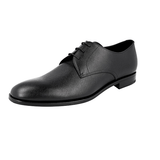 Prada Men's Black Saffiano Leather Derby Business Shoes 2EC068