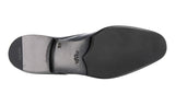 Prada Men's Black Brushed Spazzolato Leather Derby Business Shoes 2EC068