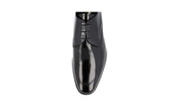 Prada Men's Black Brushed Spazzolato Leather Derby Business Shoes 2EC068