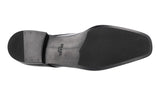 Prada Men's Black Brushed Spazzolato Leather Derby Business Shoes 2EC071