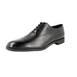 Prada Men's Black Brushed Spazzolato Leather Oxford Business Shoes 2EC090