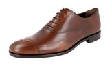 Prada Men's 2EC093 V69 F0038 Full Brogue Leather Business Shoes