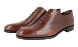 Prada Men's Brown Full Brogue Leather Business Shoes 2EC093