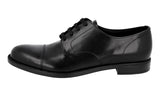 Prada Men's Black Leather Derby Business Shoes 2EC103