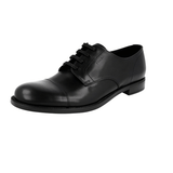 Prada Men's Black Leather Derby Business Shoes 2EC103