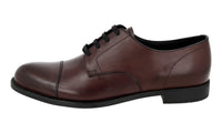 Prada Men's Brown Leather Derby Lace-up Shoes 2EC103