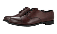 Prada Men's Brown Leather Derby Lace-up Shoes 2EC103