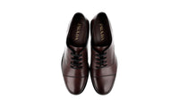 Prada Men's Brown Leather Derby Lace-up Shoes 2EC103