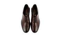 Prada Men's Brown Leather Derby Business Shoes 2EC103