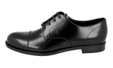 Prada Men's Black welt-sewn Leather Derby Business Shoes 2EC103