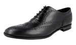 Prada Men's 2EC121 070 F0002 Full Brogue Leather Business Shoes