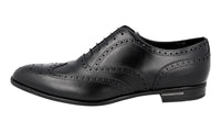 Prada Men's Black Full Brogue Leather Oxford Business Shoes 2EC121