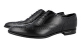 Prada Men's Black Full Brogue Leather Oxford Business Shoes 2EC121