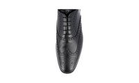 Prada Men's Black Full Brogue Leather Oxford Business Shoes 2EC121