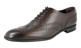 Prada Men's 2EC121 Z4C F0003 Full Brogue Leather Business Shoes