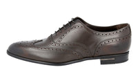 Prada Men's Brown Full Brogue Leather Oxford Business Shoes 2EC121