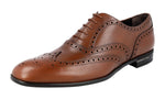 Prada Men's 2EC121 Z4C F0050 Full Brogue Leather Business Shoes