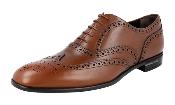 Prada Men's 2EC121 Z4C F0050 Full Brogue Leather Business Shoes