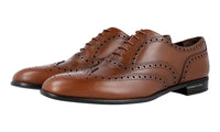 Prada Men's Brown Full Brogue Leather Oxford Business Shoes 2EC121