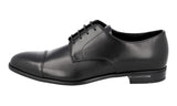 Prada Men's Black Leather Derby Business Shoes 2EC122