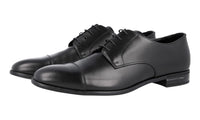 Prada Men's Black Leather Derby Business Shoes 2EC122