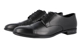 Prada Men's Black Leather Derby Business Shoes 2EC122