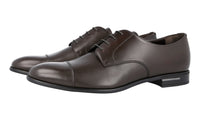 Prada Men's Brown Leather Derby Business Shoes 2EC122