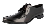Prada Men's 2EC124 P39 F0038 Brushed Spazzolato Leather Business Shoes