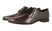Prada Men's Brown Leather Derby Business Shoes 2EC125