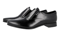 Prada Men's Black Brushed Spazzolato Leather Business Shoes 2EC127