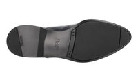 Prada Men's Black Brushed Spazzolato Leather Slip On Business Shoes 2EC127