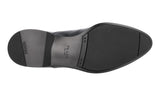 Prada Men's Black Brushed Spazzolato Leather Slip On Business Shoes 2EC127