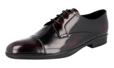 Prada Men's 2EC130 P39 F0397 Brushed Spazzolato Leather Business Shoes