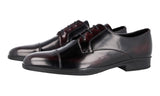 Prada Men's Brown Brushed Spazzolato Leather Derby Business Shoes 2EC130